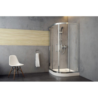 Душевое ограждение EXCELLENT Серия 600 90х90 полукруг (хром)