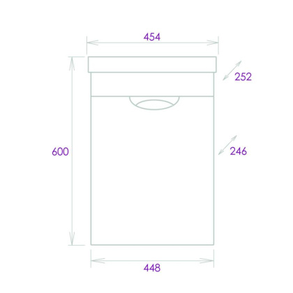 Тумба Onika Комо 45 подвесная, белая (ум. Фостер 45)