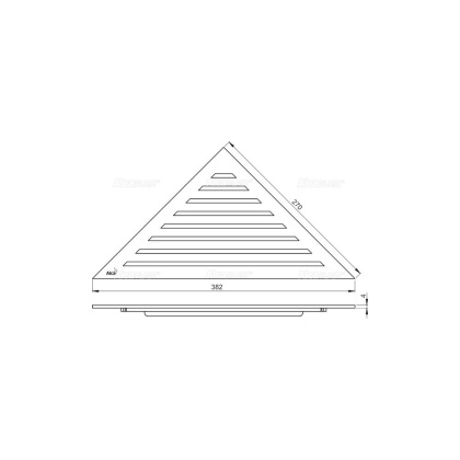 Угловой желоб без порогов для перфорированной решетки