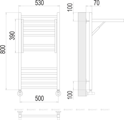 Полотенцесушитель Terminus Валенсия П12 500х800