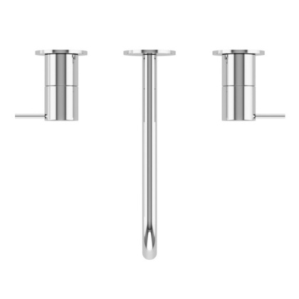 LEAF-BLI3L-L-GM Смеситель для раковины встраиваемый на три отверстия, исполнение Gunmetal PVD LEAF-BLI3L-L-GM Смеситель для раковины встраиваемый на три отверстия, исполнение Gunmetal PVD