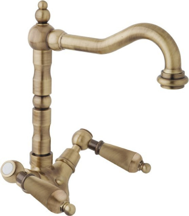 FIRST-LS2-03/24-M Смеситель для раковины с донным клапаном, исполнение золото