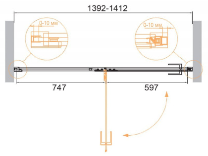 BELLAGIO-B-12-120-C-BORO Душевая дверь