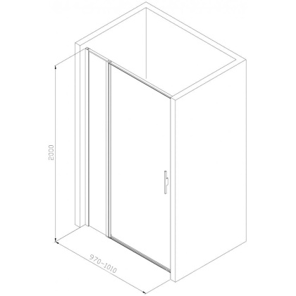 Душевая дверь Allen Brau Priority 100 3.31006.BBA черный браш Душевая дверь Allen Brau Priority 100 3.31006.BBA черный браш