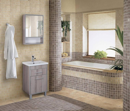 Шкаф-зеркало Onika Натали 50 ясень таормина, правый