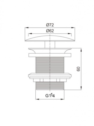 CZR-А81-01 Выпуск для раковины с фиксированной декоративной крышкой, хром