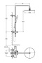 ECO-CD-T-01 Душевая стойка с термостатическим смесителем для душа, с ручным и верхним душем, хром