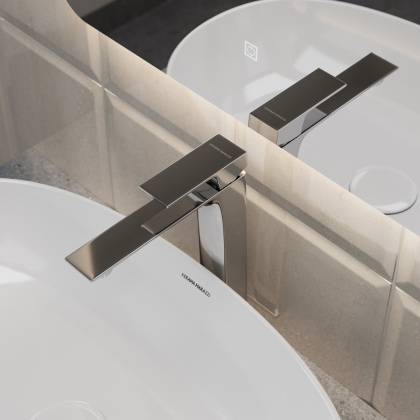 Высокий смеситель FIORETTO для раковины без донного клапана, хром