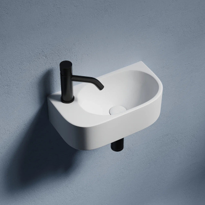 Умывальник подвесной прямоугольный (чаша справа, отверстие под смеситель слева) Element 409*224*110мм Умывальник подвесной прямоугольный (чаша справа, отверстие под смеситель слева) Element 409*224*110мм