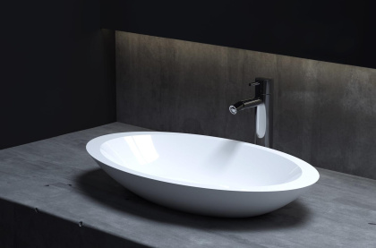 Раковина Salini CALLISTA 1101202SMRH 102 S-Stone покраска по RAL снаружи, накладная, матовая Раковина Salini CALLISTA 1101202SMRH 102 S-Stone покраска по RAL снаружи, накладная, матовая