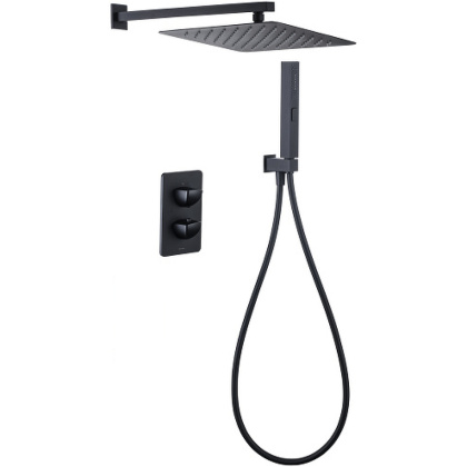Душевой комплект Allen Brau Infinity 5.21016-31 (с внутренней частью) черный матовый