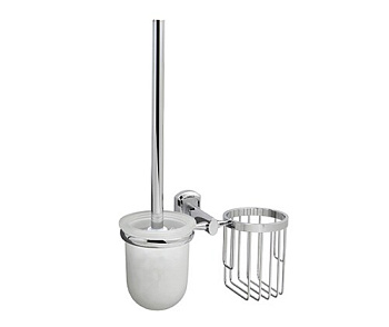 Держатель освежителя и щетки для унитаза Oder, 24х37х12 см, хром, K-3035