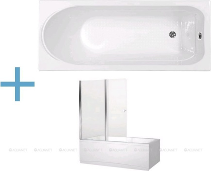 Акриловая ванна Aquanet West 150x70 (+ шторка Aquanet Alfa 4 NF6222-pivot) Акриловая ванна Aquanet West 150x70 (+ шторка Aquanet Alfa 4 NF6222-pivot)
