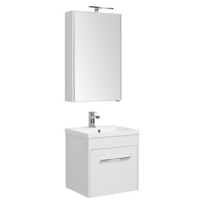 Мебель для ванной Aquanet Августа 58 белый (ручка хром)