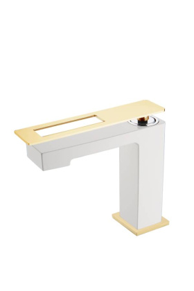 Смеситель Q для умыв. низ. WhiteGold_Комплект Смеситель Q для умыв. низ. WhiteGold_Комплект