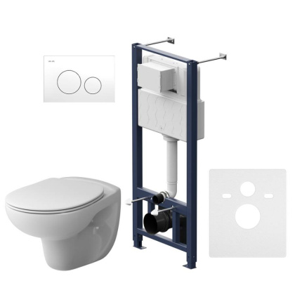 IS49001.741700 Инсталляция с клавишей Pro L Белый с подвесным унитазом Sense б/ободк с сид м/л IS49001.741700 Инсталляция с клавишей Pro L Белый с подвесным унитазом Sense б/ободк с сид м/л