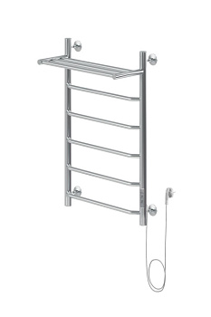 Полотенцесушитель электрический Aquanet Fiona 80х50 Тэн справа, с полкой