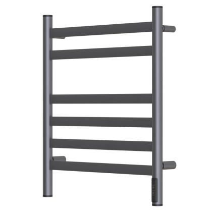 Полотенцесушитель электрический Point Селена PN16856GR П6 500x600, диммер справа, графит премиум Полотенцесушитель электрический Point Селена PN16856GR П6 500x600, диммер справа, графит премиум