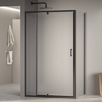 Душевой уголок 110*110*195 RGW PA-078B (PA-008B + Z-050-2B) Квадрат/Чёрный/Прозрачное/6 мм (Easy)