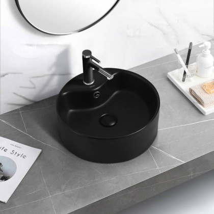 Раковина накладная ABBER Bequem AC2104MB черная матовая Раковина накладная ABBER Bequem AC2104MB черная матовая