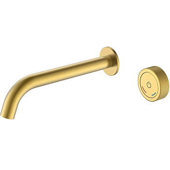 Смеситель автоматический для раковины из стены на 2 отв. TECH Matt Gold Смеситель автоматический для раковины из стены на 2 отв. TECH Matt Gold