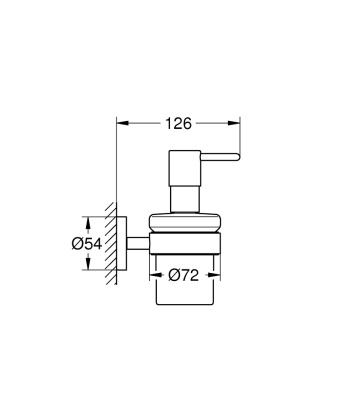 Дозатор жидкого мыла с держателем, GROHE Essentials, хром, (40448001) Дозатор жидкого мыла с держателем, GROHE Essentials, хром, (40448001)