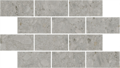 Декор Чеппо ди Гре мозаичный серый матовый обрезной 34,6x20x0,9