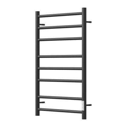 Полотенцесушитель электрический Point Аврора PN10848B П8 400x800 диммер справа, черный Полотенцесушитель электрический Point Аврора PN10848B П8 400x800 диммер справа, черный