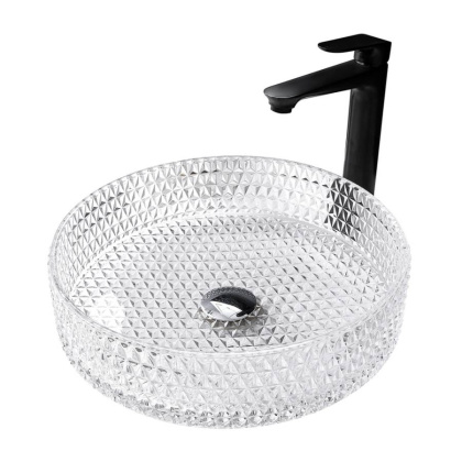 Раковина накладная стеклянная ABBER Glas AK2301 прозрачная Раковина накладная стеклянная ABBER Glas AK2301 прозрачная