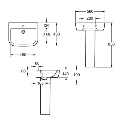 Пьедестал для раковины Allen Brau Infinity 4.21008.20 белый глянец
