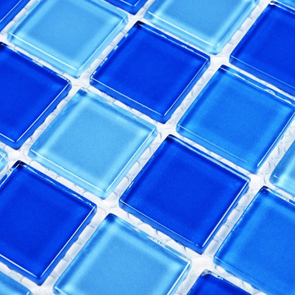 Мозаика стеклянная Blue wave-1 (чип 4*25*25) 300*300(22шт.-1.98м2), м2 Мозаика стеклянная Blue wave-1 (чип 4*25*25) 300*300(22шт.-1.98м2), м2