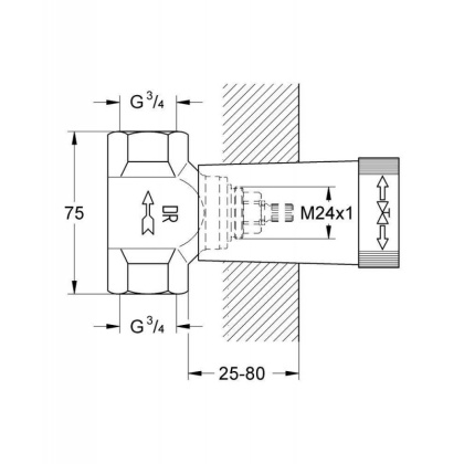Скрытая часть Grohe 29802000 хром