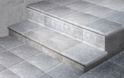 Ступень угловая CARTABON STONE GRIS 33х33х4