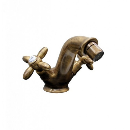 Смеситель для биде MUSE вентильный с донным клапаном, потертая бронза Смеситель для биде MUSE вентильный с донным клапаном, потертая бронза