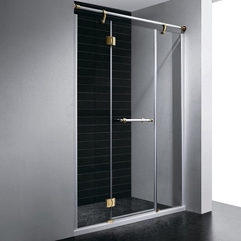 Душевая дверь в нишу RGW Viscount VI-02 140 петли Золото стекло прозрачное