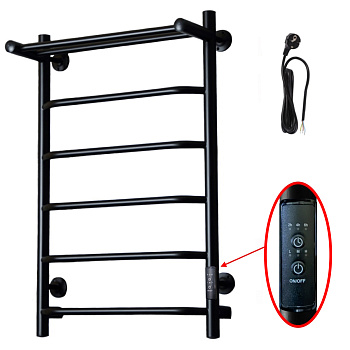 Полотенцесушитель Пэк сп 6 П 80х50 черный ВГП Полотенцесушитель Пэк сп 6 П 80х50 черный ВГП