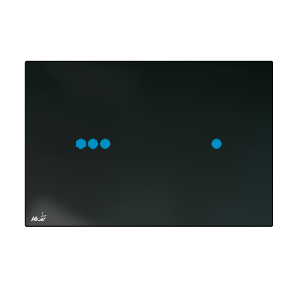 Кнопка управления бесконтактная для скрытых систем инсталляции Slim с подсветкой, стекло-черный