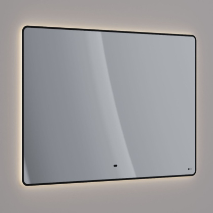 Зеркало Lemark MIOBLACK 120х80см с интерьерной подсветкой, с подогревом