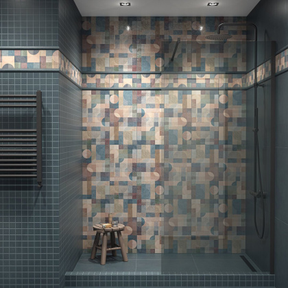 Чементо синий тёмный матовый обрезной 30x60x0,9