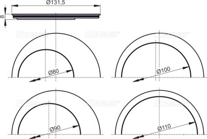 Вставка под водосточную трубу, комплект – черный