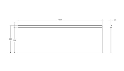 Передняя панель для акриловой ванны CEZARES PLANE/DUO-190-SCR-W37 Передняя панель для акриловой ванны CEZARES PLANE/DUO-190-SCR-W37