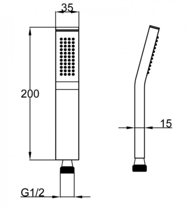ARLIE Ручной душ, хром ARL-D1C-CRM