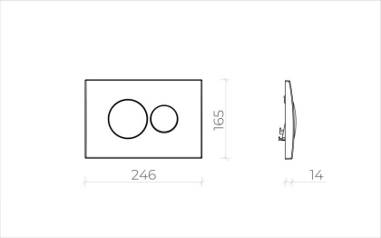 Кнопка смыва для инсталляции Creto Snap 2.0 KL-CR-751-5 золото матовый
