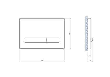 Кнопка PILOT для LINK PRO_VECTOR_LINK_HI-TEC стекло белый