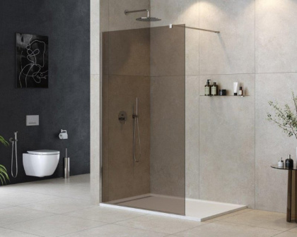 LIBERTA-L-1-80-120-C-Cr Душевая перегородка с односторонним входом 800x1200x1950 мм