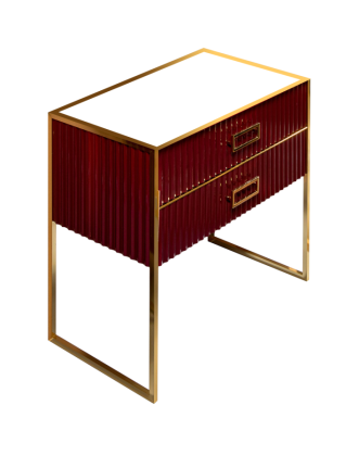 Тумба MONACO 100см h84см бордо глянец + золото под раковину моноблок 866-100-RG Boheme