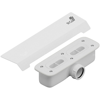 Сифон со стальной накладкой RGW S-015 белый к поддону STA, RGW 502411015-05