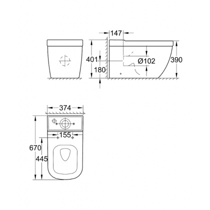 Grohe Euro Ceramic 39338000 чаша Grohe Euro Ceramic 39338000 чаша