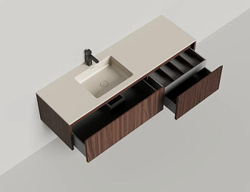 Подвесная тумба Domino 1600, шпон, Onda Plus