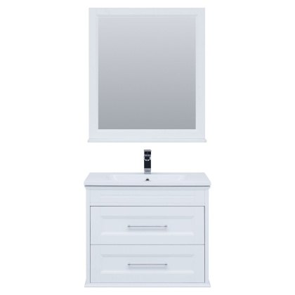 Комплект мебели для ванной Aquanet Бостон М 80 белый матовый